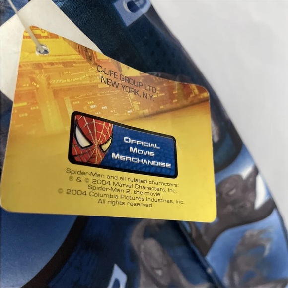 Vtg 2004 Mens Spiderman 2 Button Down Shirt Sz L NOS NWT All Over Print - Picture 2 of 7